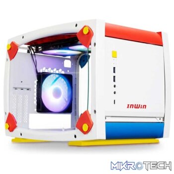 InWin Explorer RGB Modular Tempered Glass Mini-Tower Mini-ITX Case  Justice White